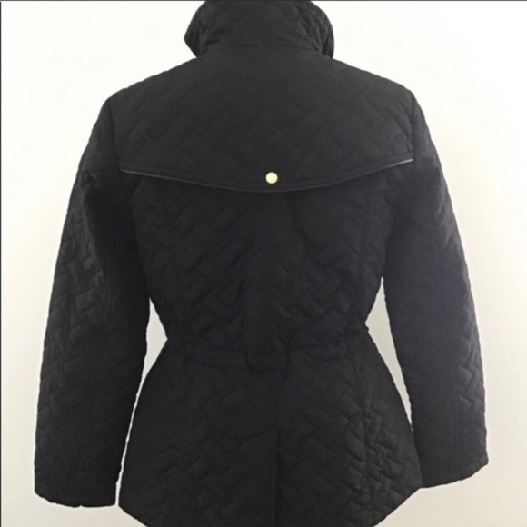 Cole Haan black Quilted hooded Signature Jacket black EUC S coat comfy hoodie - Picture 2 of 6